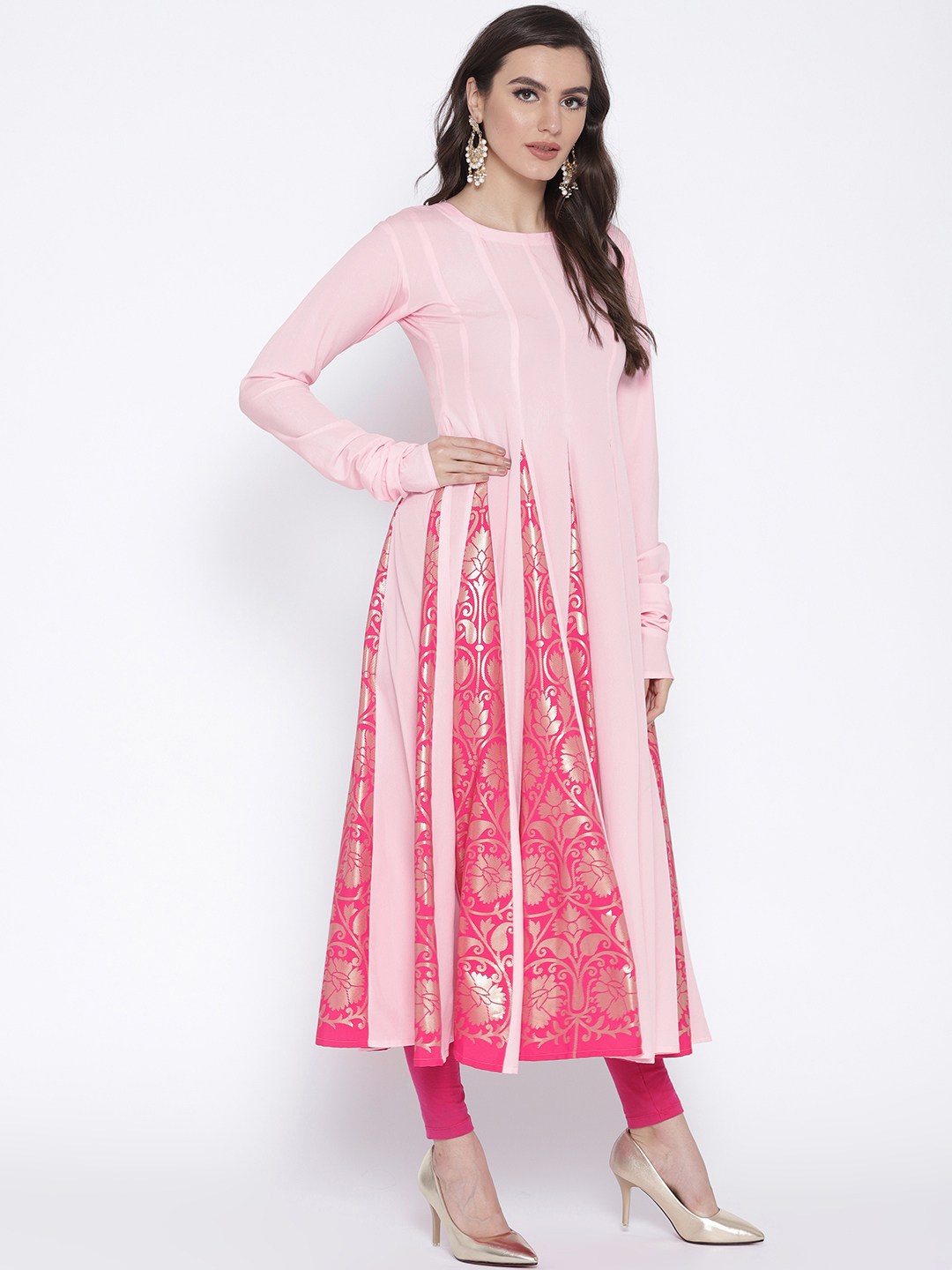 Polyester Pink Kurta Online