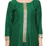 Net Kurta Top In Green