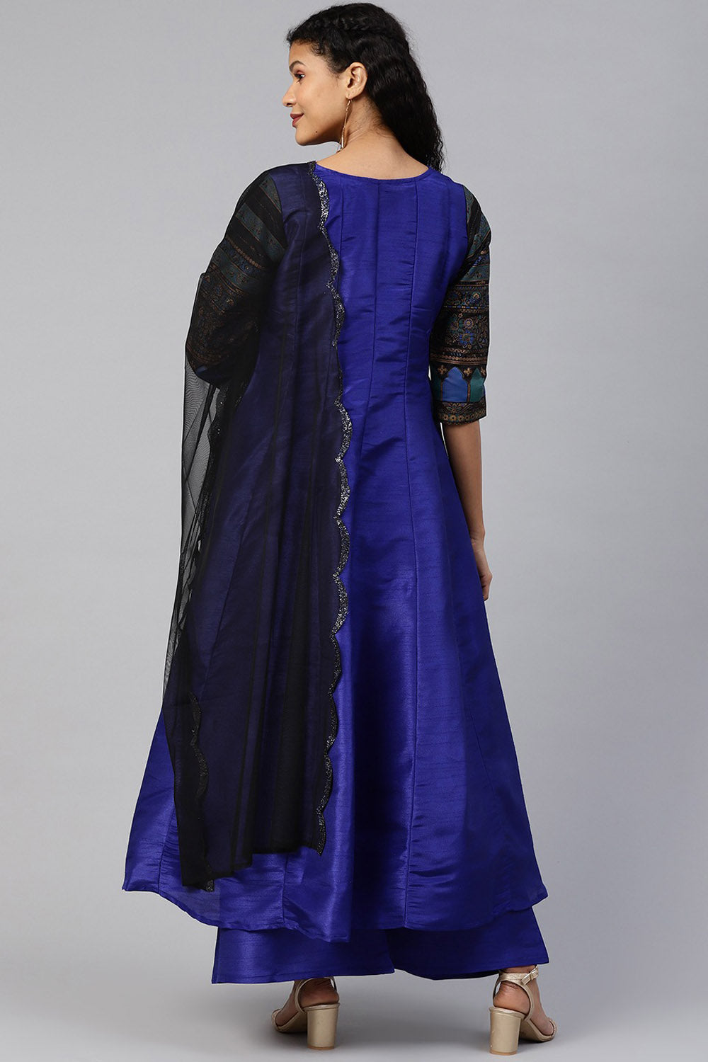 Royal Blue Silk kurta Design