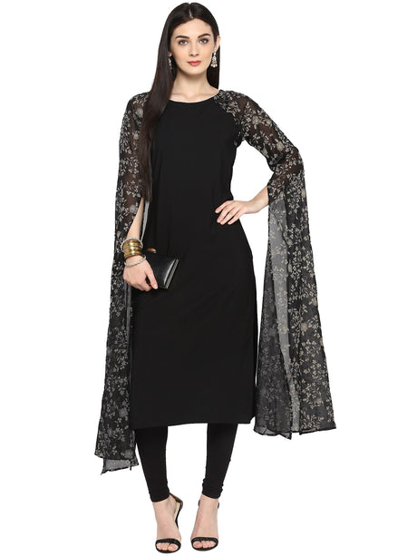 Shop Woman's Kurta in Black At KarmaPlace