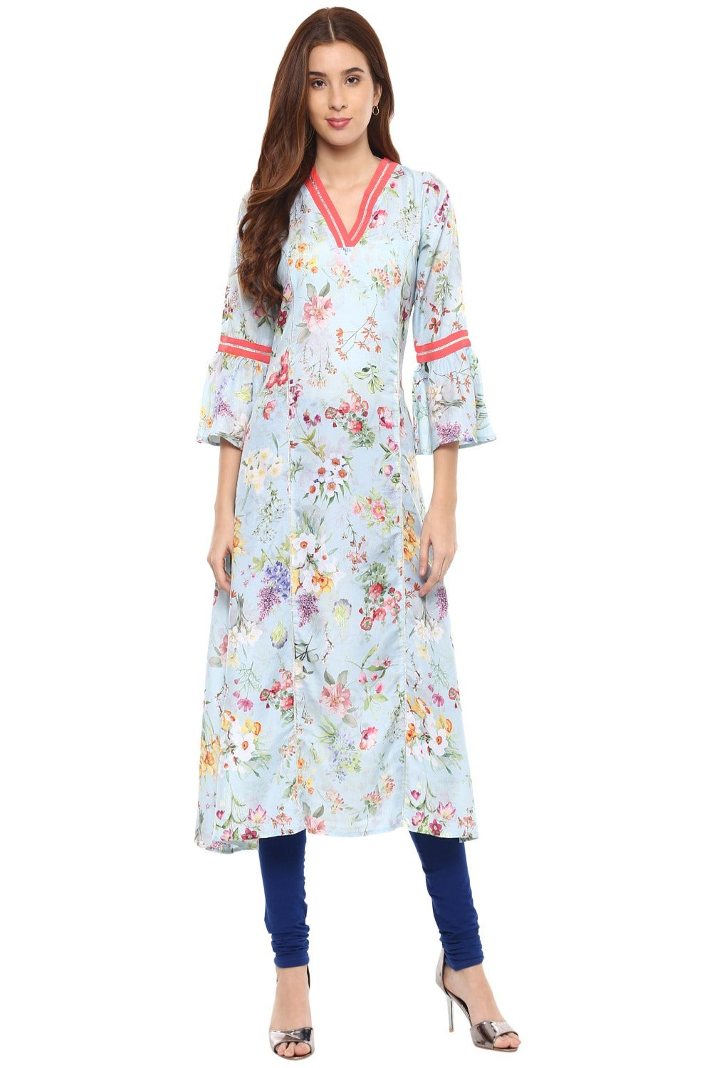 Kurta Top In Sky Blue