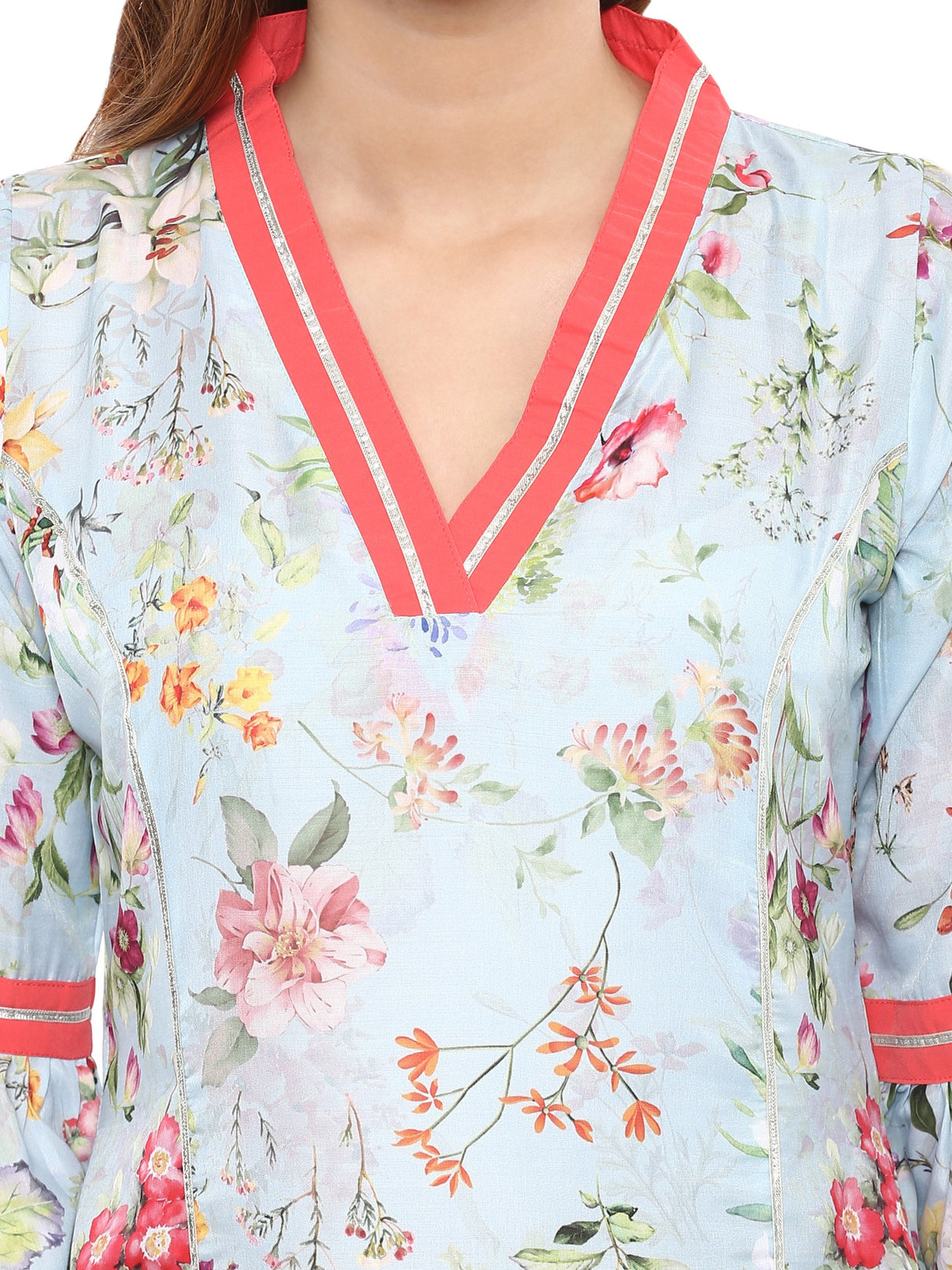 Kurta Top In Sky Blue