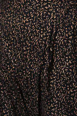 Black Colour Pure Cotton Printed Kurta Pant Set
