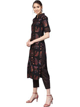 Buy Black Pathani Kurta Set Shoping  