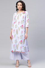 Buy Women's Crepe Kurta Set in Blue