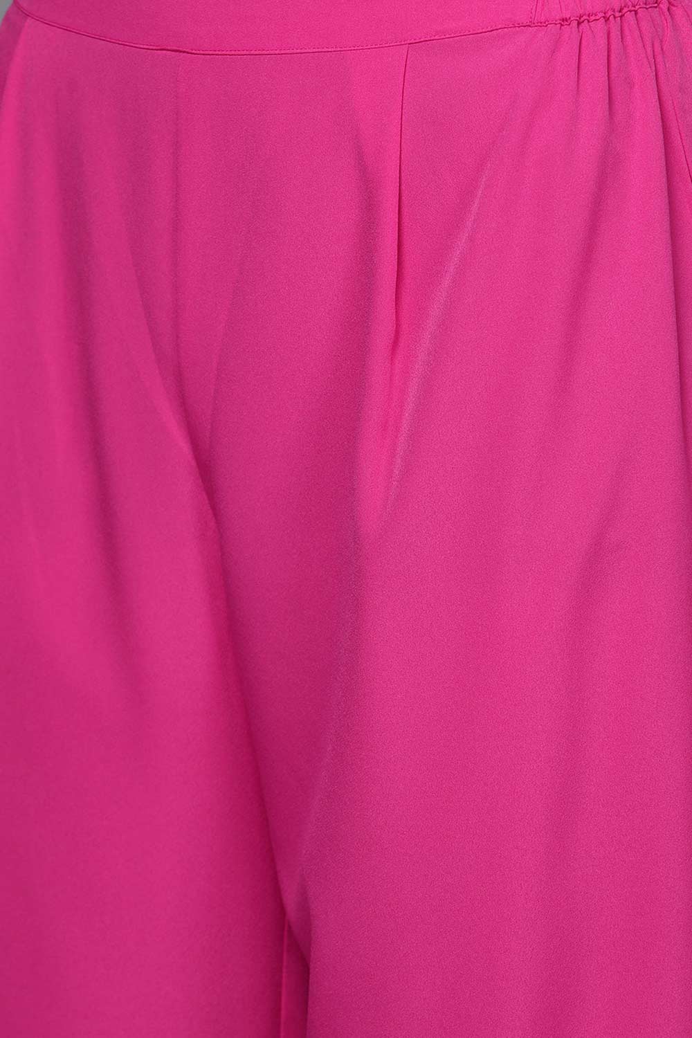 Buy Pink Organza Printed Kurta Palazzo Set Online