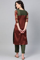 Silk Printed Kurta Online