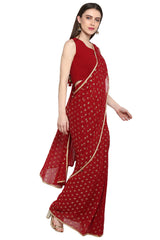 Faux Georgette Foil Print Saree  Online Shopping