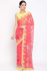 Buy Chiffon Digital print Saree in Red