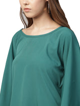 Polyester Kurta Set In Sea Green