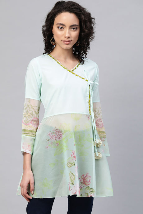 Buy Women's Crepe Tunic In Light Green