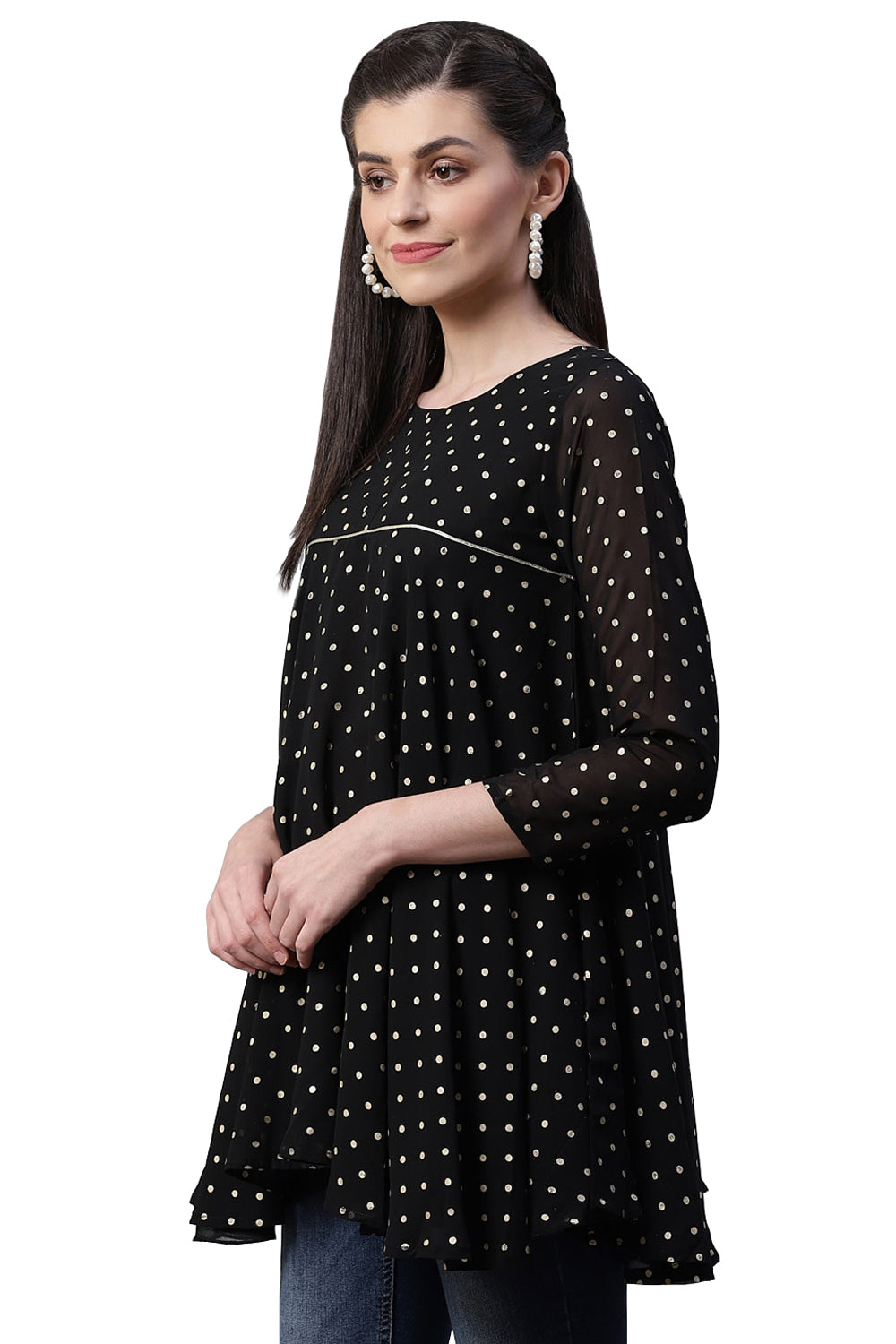 Latest Georgette Polka Tunic