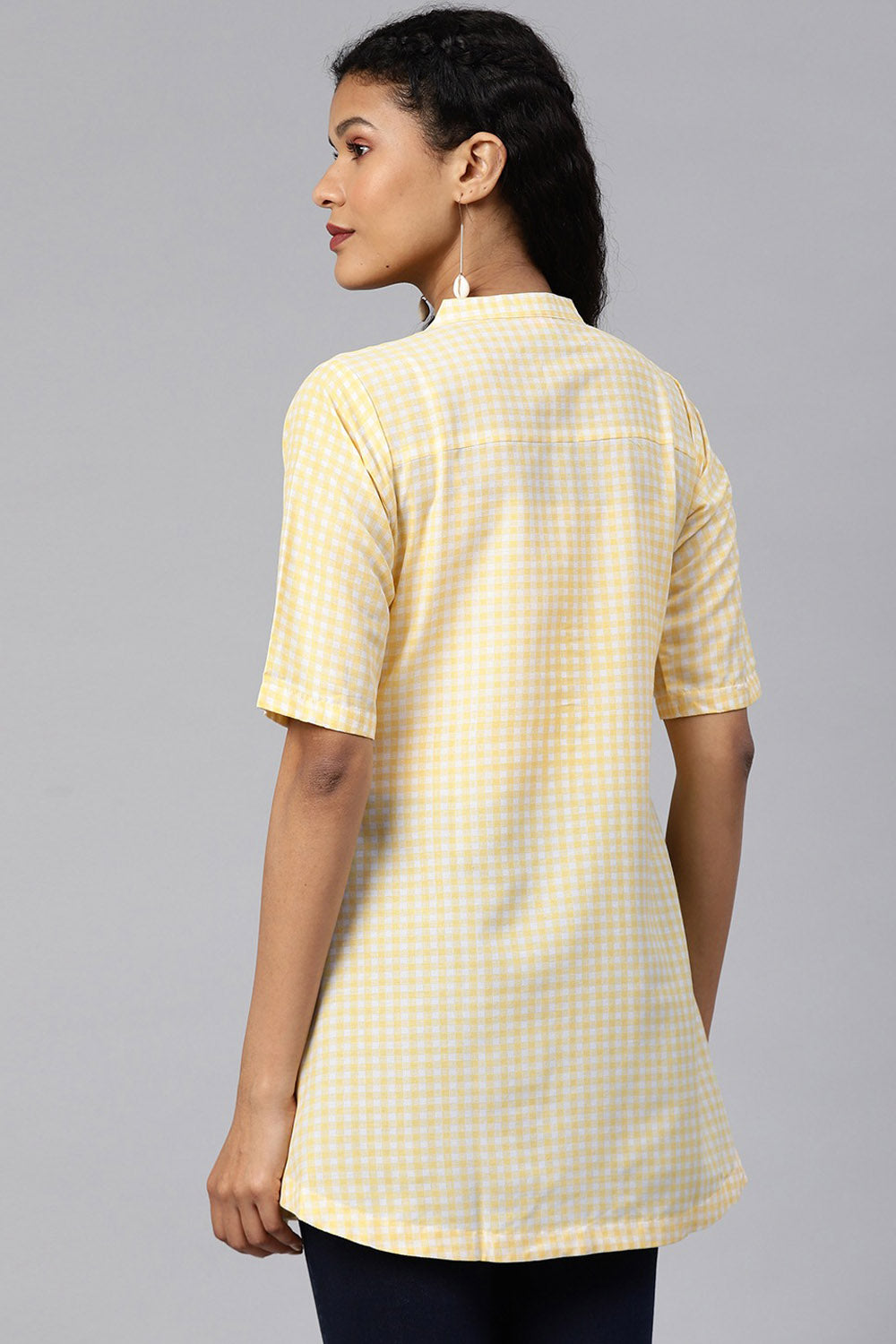 Polyester Checked  Kurta Online 