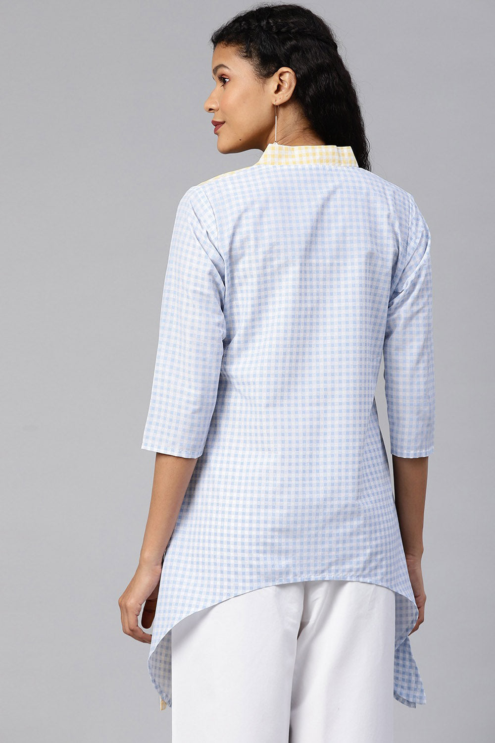 Polyester Checked Kurta Online