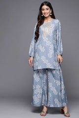 Buy Blue Floral Printed Co Ords Online