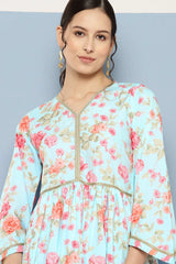 Buy Multi Color Printed Crepe Ethnic Co-Ords Online