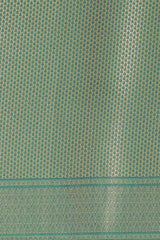 Kanjivaram Litchi Silk Woven Saree In Green