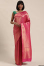 Buy Pink Kanjeevaram Silk Woven Saree Online