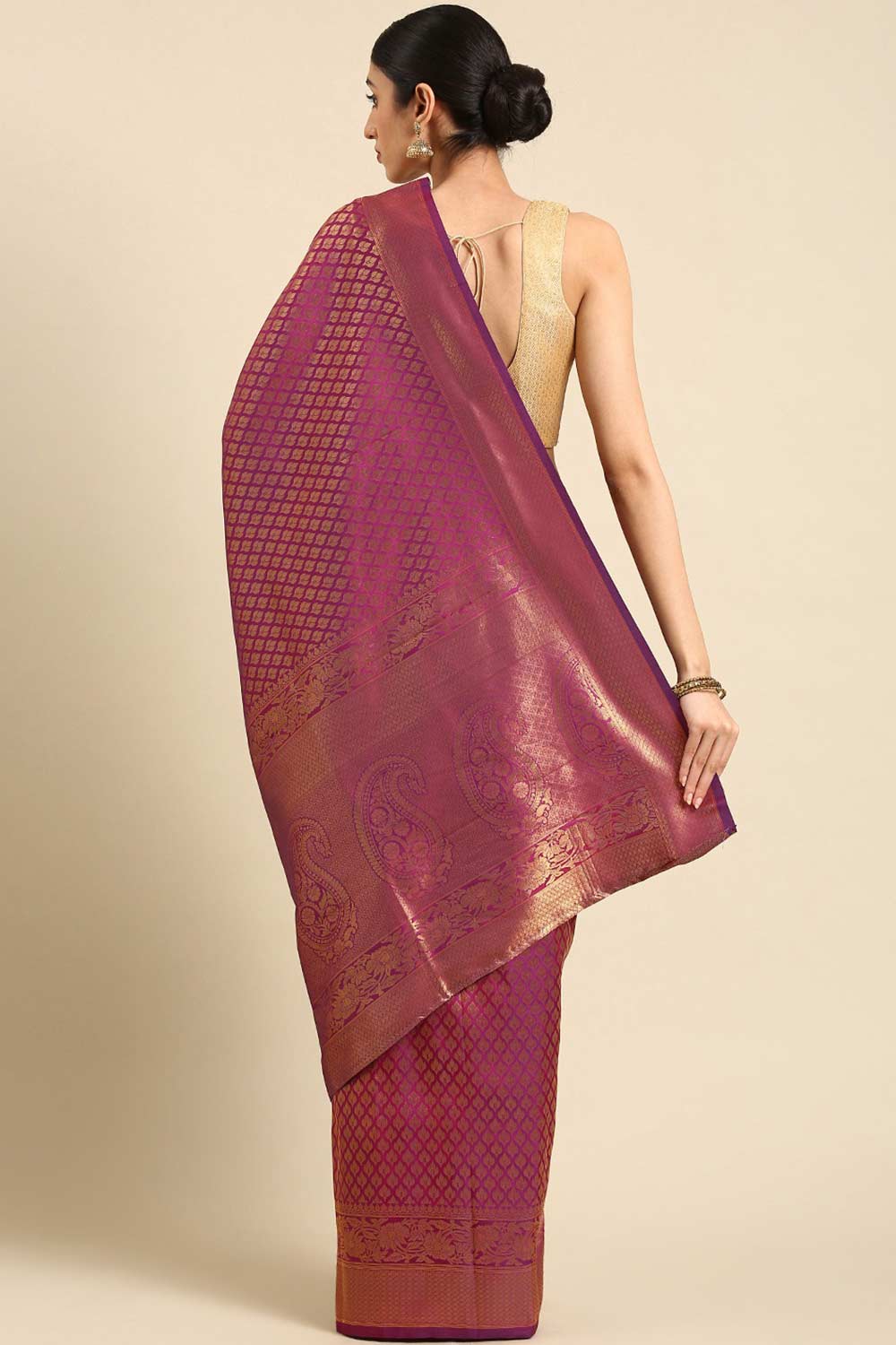 Buy Vine Kanjeevaram Silk Woven Saree Online