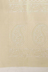 Kanjivaram Litchi Silk Woven Saree in White