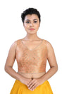 Buy Brocade Woven Blouse in Peach