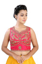 Buy Art Silk Handwork Blouse in Pink