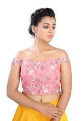 Buy Art Silk Handwork Blouse in Pink