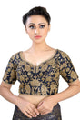 Buy Art Silk Zari Work Blouse in Blue