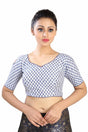 Buy Art Silk Printed Blouse in White