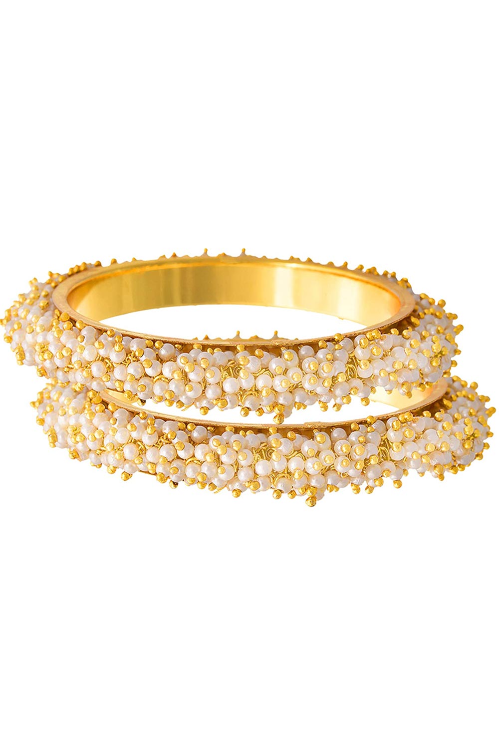 Buy Women's Copper Gold Plated Bangle Set in Gold Online