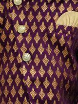 Purple Sequined Organza Sherwani