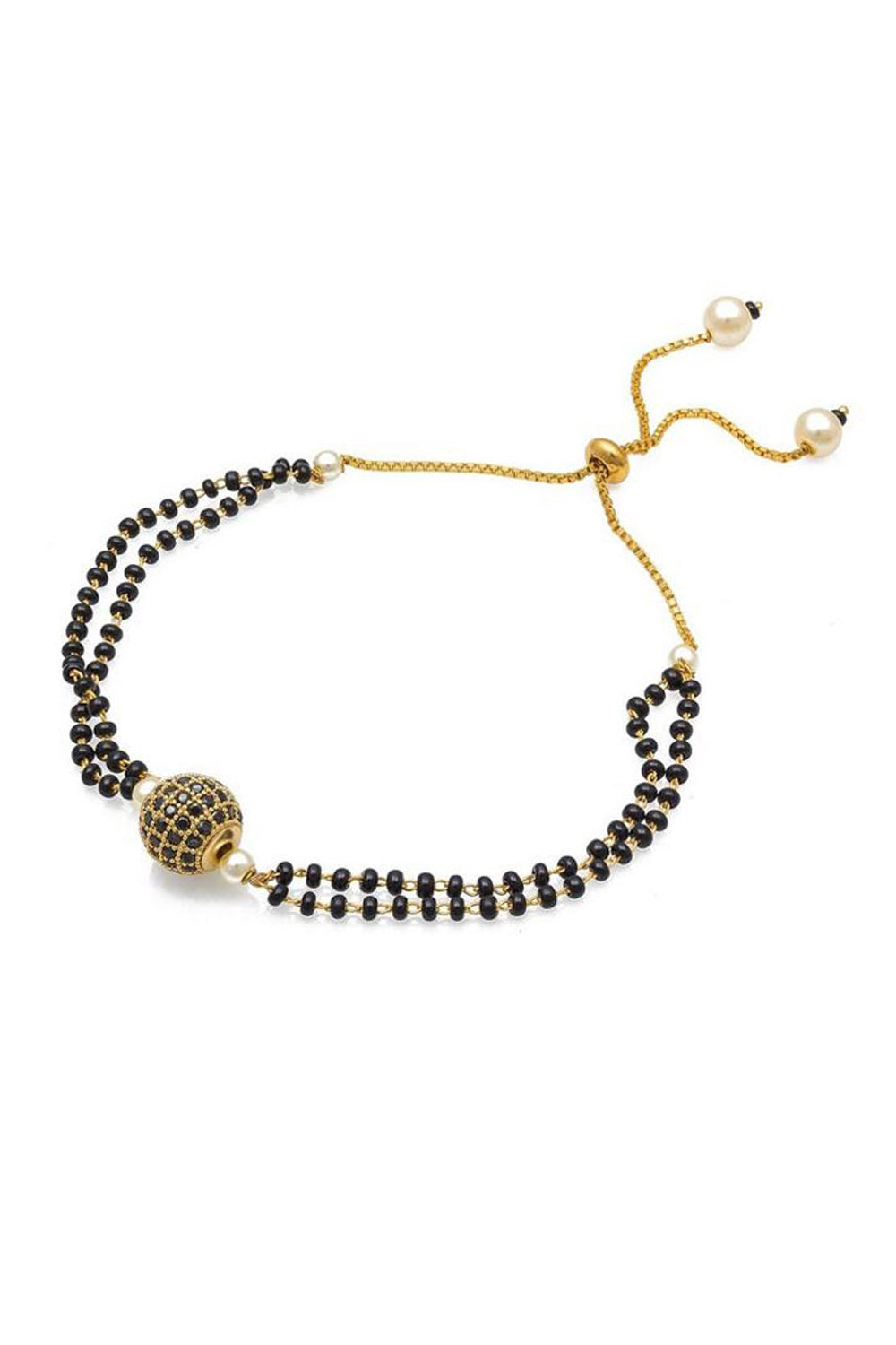 Women's Alloy Bracelet in Gold and Black
