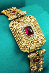 Antique Gold Plated Adjustable Bracelet