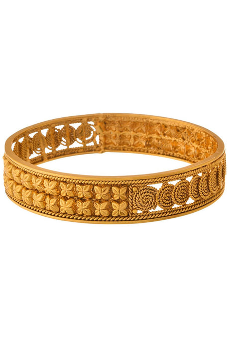 Buy Women's Copper Gold Plated Kada in Gold Online