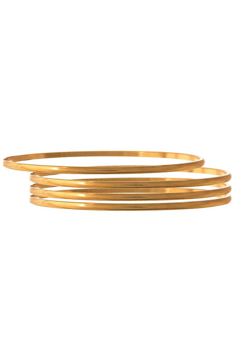 Buy Women's Copper Gold Plated Bangle Set in Gold Online