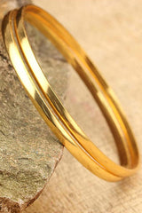 Buy Women's Copper Gold Plated Bangle Set in Gold Online - Front