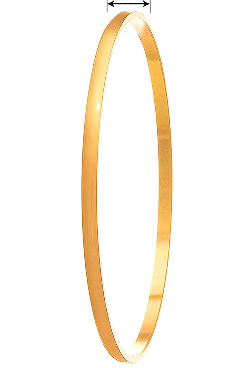 Buy Women's Copper Gold Plated Bangle Set in Gold Online - Side