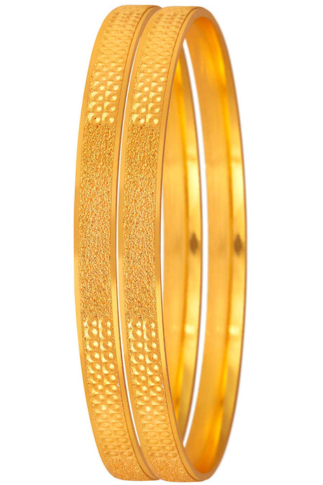 Buy Women's Copper Gold Plated Bangle Set in Gold Online