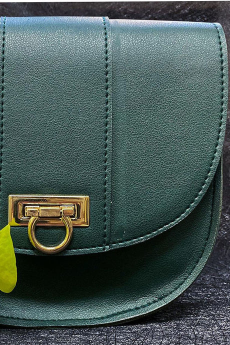 Vegan Leather Sling Bag in Green