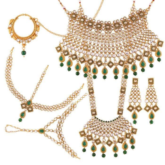 Women's Alloy Bridal Set In Green