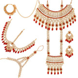 Women's Alloy Bridal Set In Red