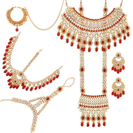 Women's Alloy Bridal Set In Red