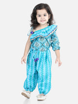 Blue Printed Cotton Indo Western