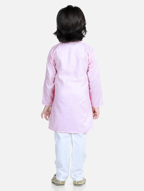 Pink printed Cotton Kurta Pajama