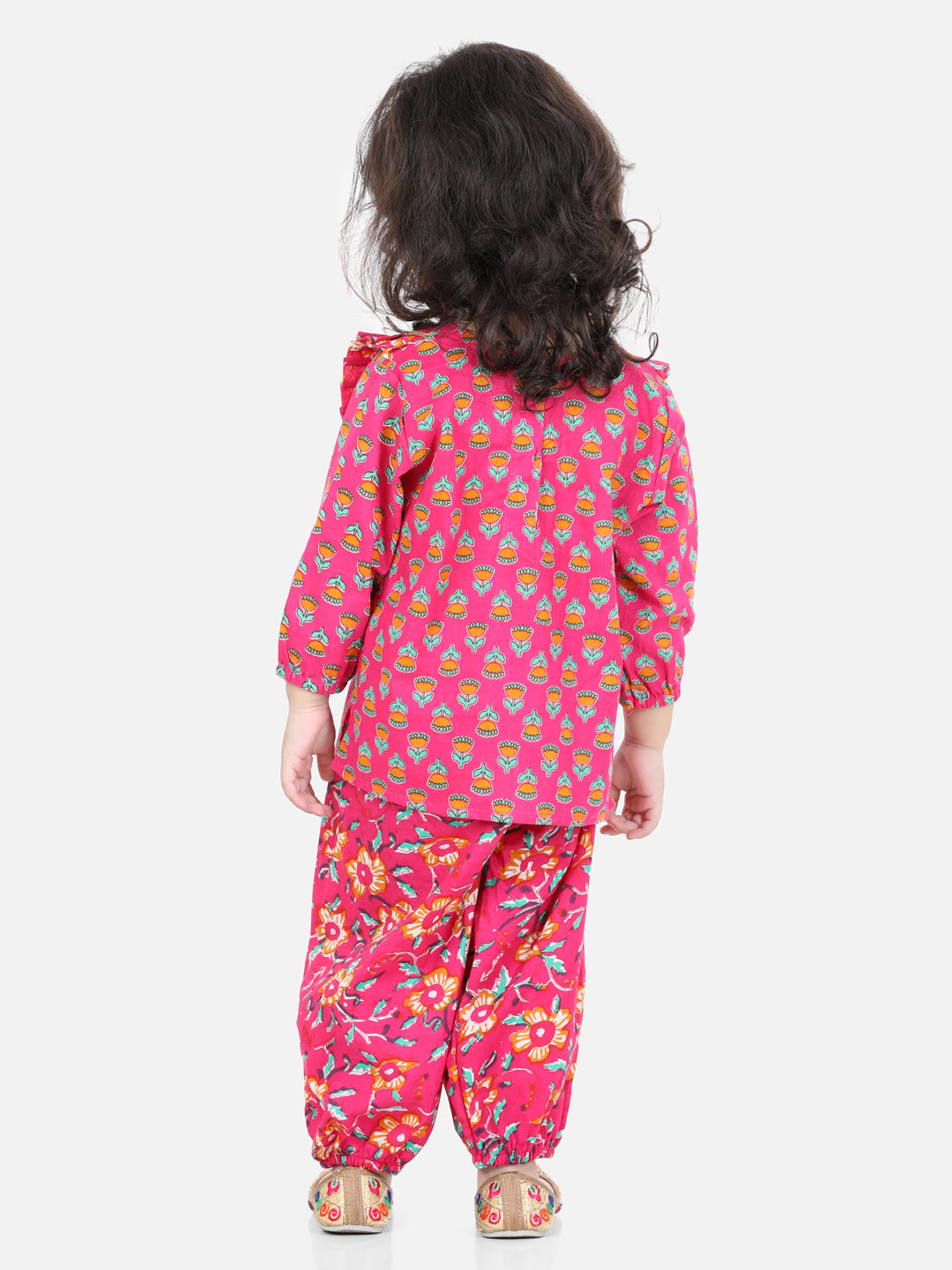 Pink Printed Cotton Clothing Sets