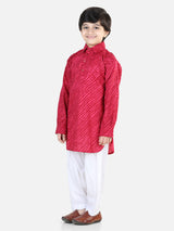 Pink Printed Cotton Kurta Pajama