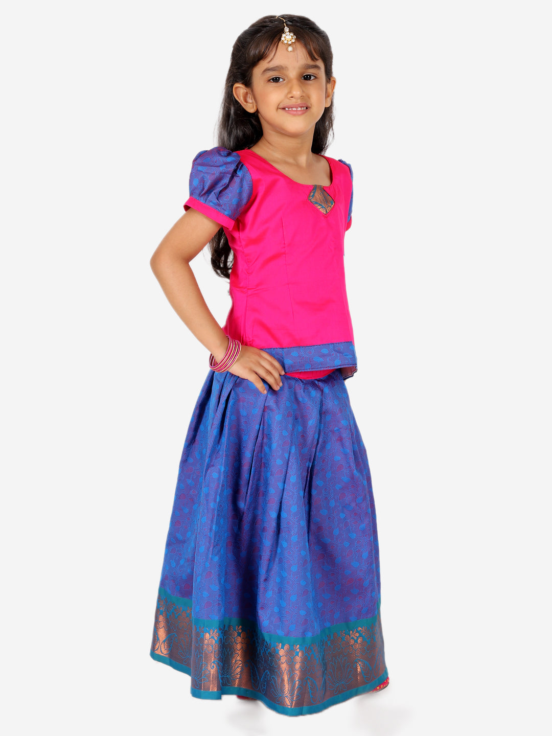 Pink Kalamkari Chanderi Ethnic Wear