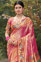Pink Paithani Art Silk Saree