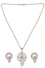 Buy Women's Alloy American Diamond Chain Set in Gold - Side