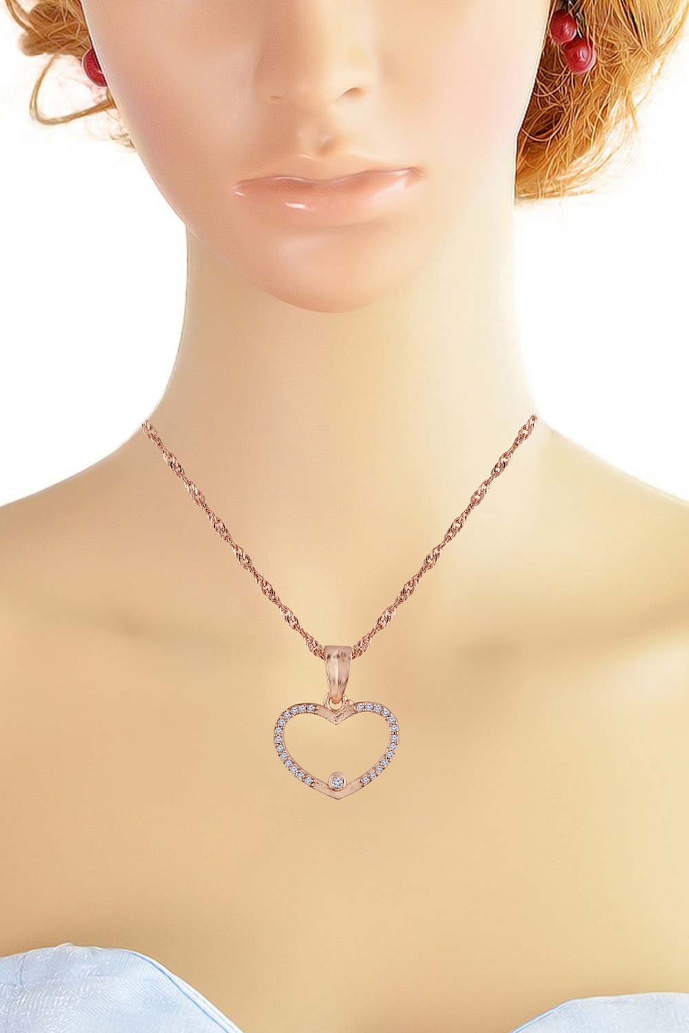 Buy Women's Alloy Heart Chain in Gold - Front